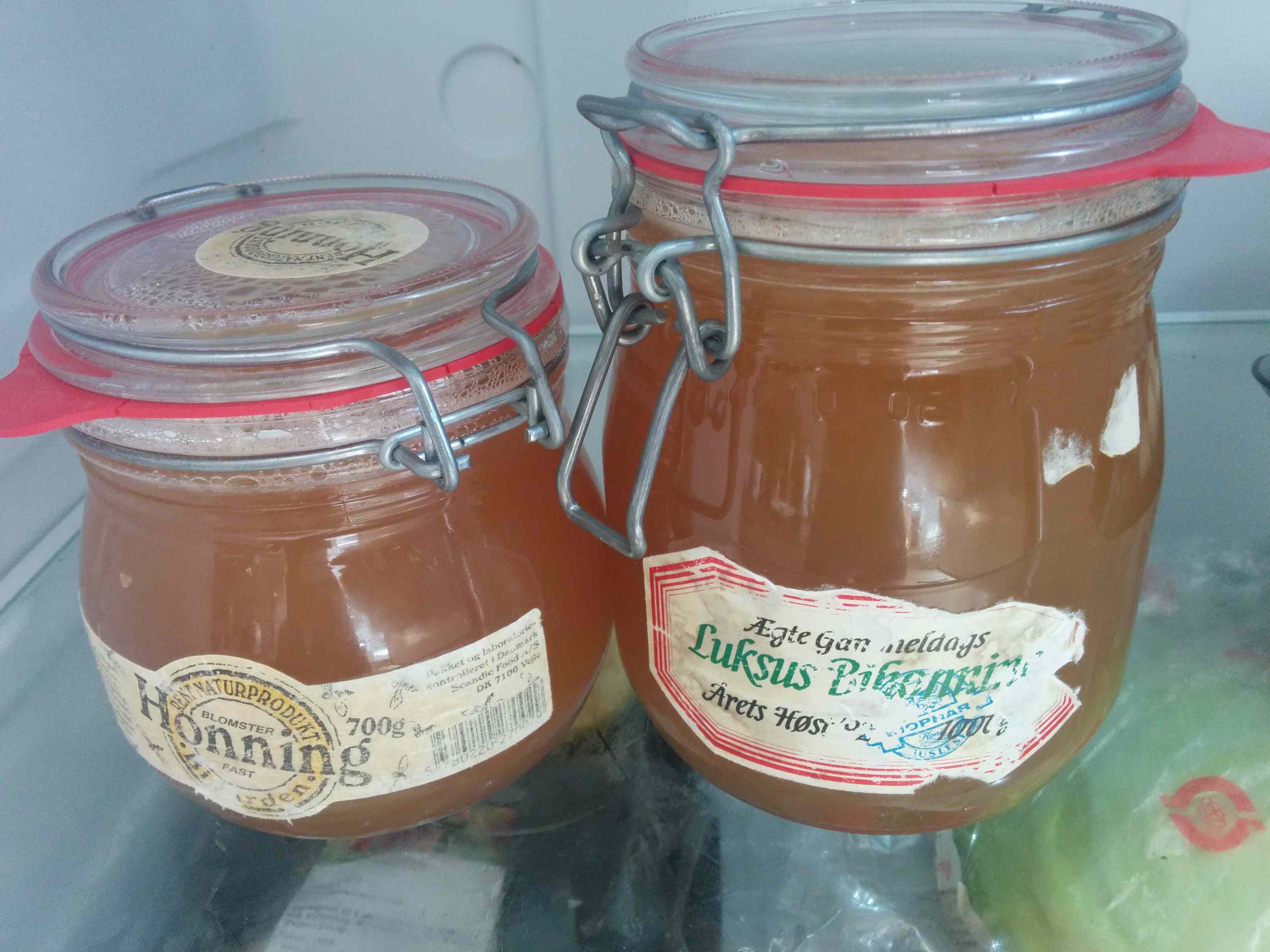 Honningblanding i patentglas